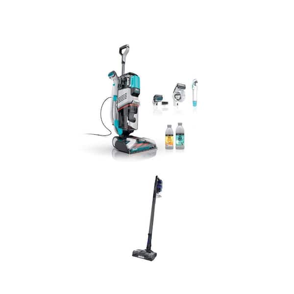 Corded Carpet Expert with Stain Striker and Pet Bagless Cordless Stick Vacuum with LED Lights and 40min Runtime