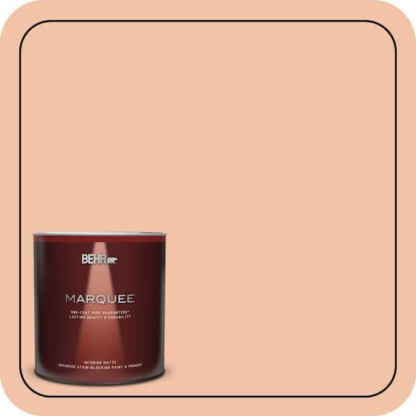 BEHR MARQUEE 1 qt. Home Decorators Collection #HDC-FL13-4 Pumpkin Mousse Matte Interior Paint & Primer