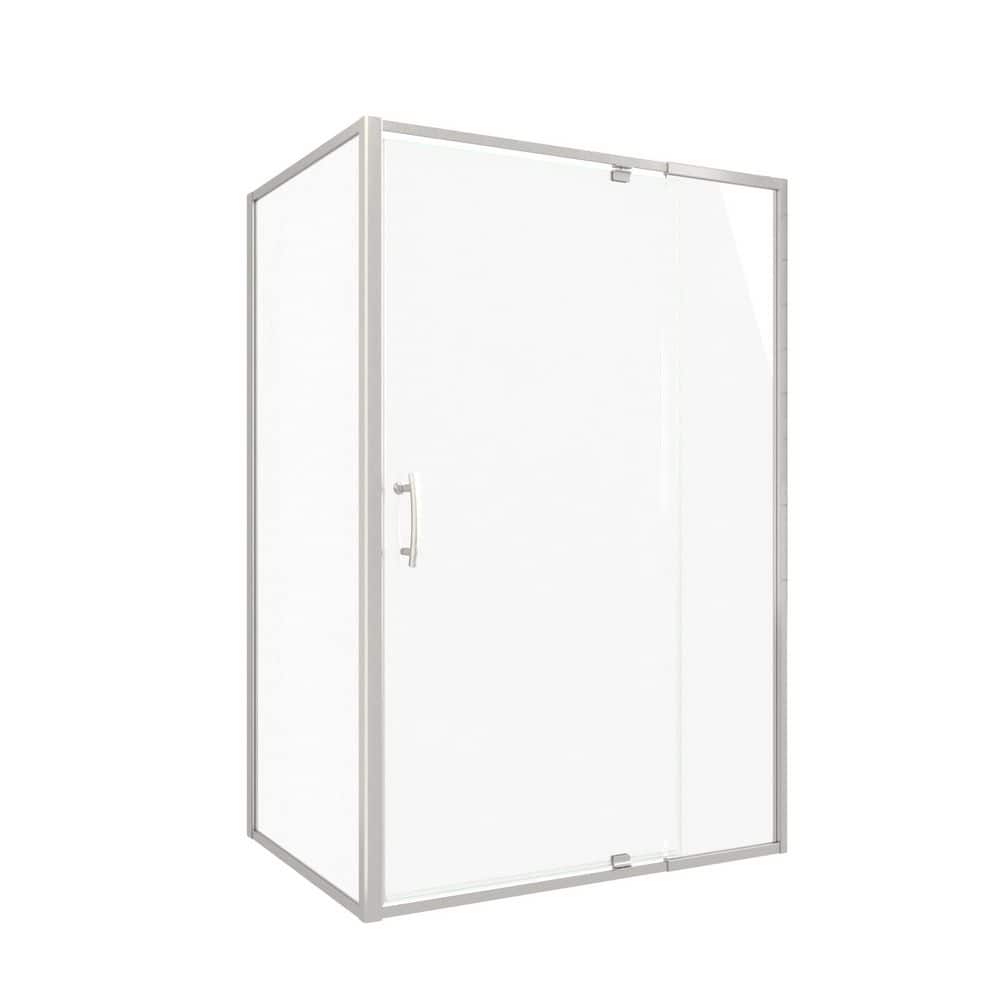 48 in. W x 71 in. H Pivot Framed Corner Shower Enclosure in Brushed Nickel with 1/4 in.(6mm) Clear Glass price history on PriceWatchPro