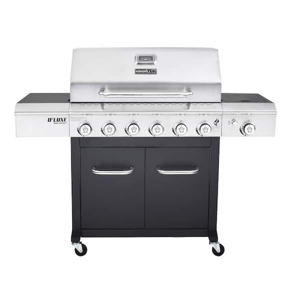 Nexgrill Deluxe 6-Burner Propane Gas Grill in Black with Side Burner