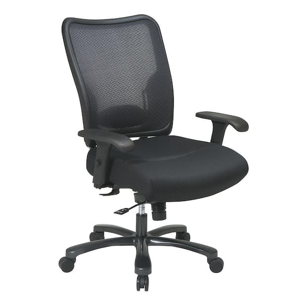 Office Star Products 75 Series 30.3 in. Width Big and Tall Black Mesh Ergonomic Chair