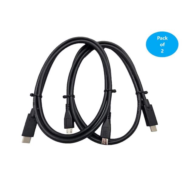 Cable Matters 3.3 ft Braided Micro USB to USB-C Cable in Black