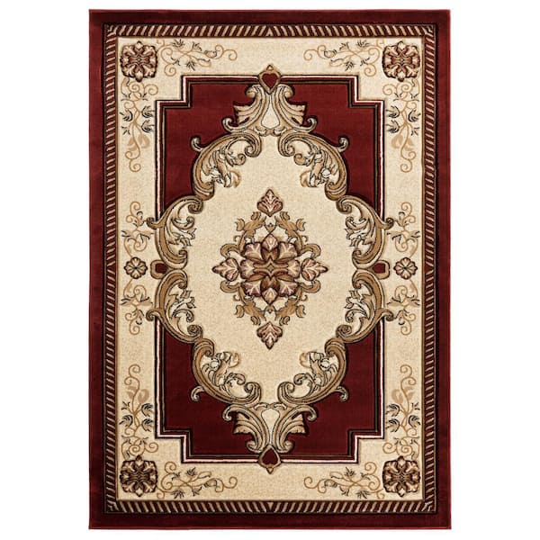 Bristol Fallon Burgundy 7 ft. 10 in. x 10 ft. 6 in. Area Rug