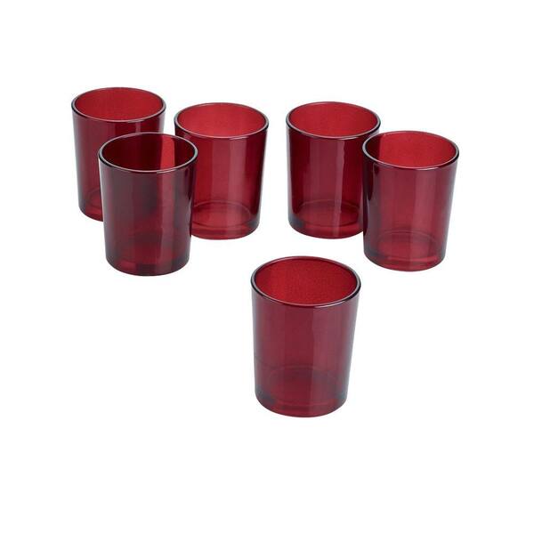 Light In The Dark Red Frosted Glass Round Votive Candle Holders (Set of 72)
