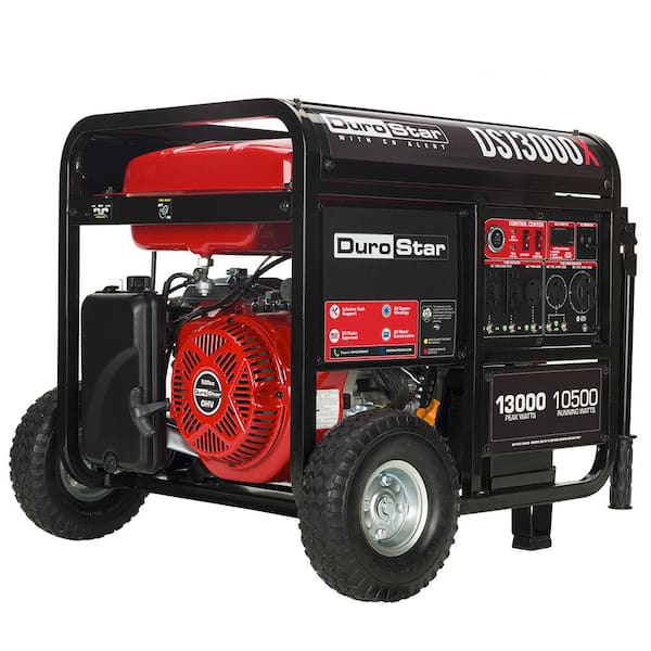 Durostar 13,000/10,500-Watt 500 cc Electric Push Start Gas Portable Home Power Back Up Generator with CO Alert
