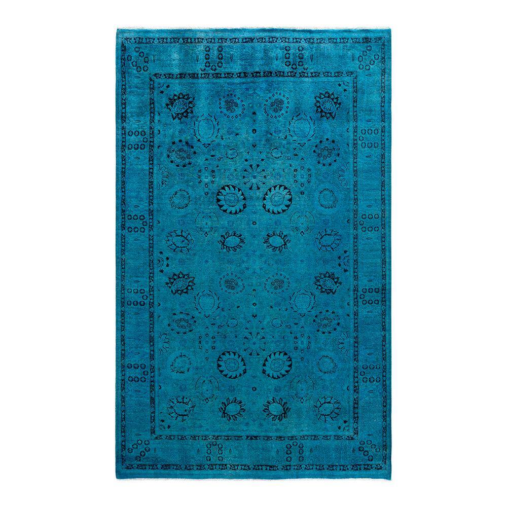 Fine Vibrance Blue 5 ft. x 8 ft. Solid Wool Indoor Area Rug price history on PriceWatchPro