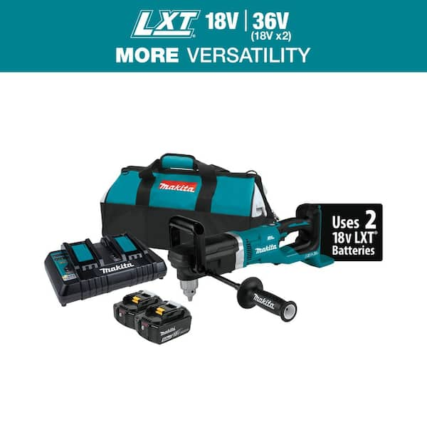 Makita 18V X2 (36V) 5.0 Ah LXT Lithium-Ion Brushless Cordless 1/2 in. Right Angle Drill Kit