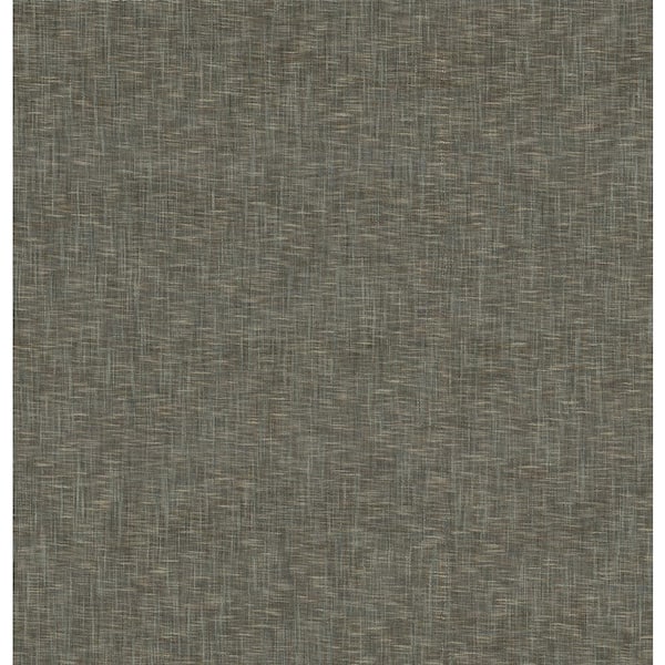 A-Street Prints Dark Grey Genji Woven Wallpaper Sample
