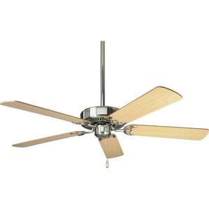 AirPro 52 in. Indoor Brushed Nickel Traditional Ceiling Fan with Remote Included for Living Room and Bedroom