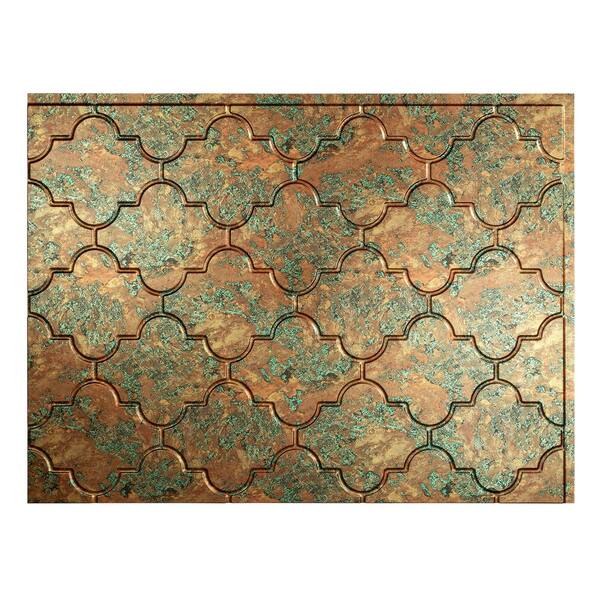 Gold Pink and Green Crosshatch Vinyl