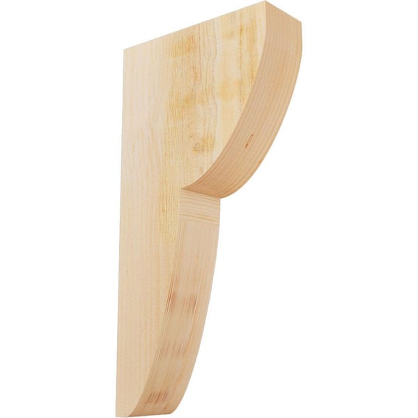 Ekena Millwork 4 in. x 12 in. x 24 in. Douglas Fir Carmel Smooth Corbel