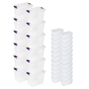 27 Qt. Clear Storage Container (12-Pack) Plus 6 Qt. Totes (24-Pack)