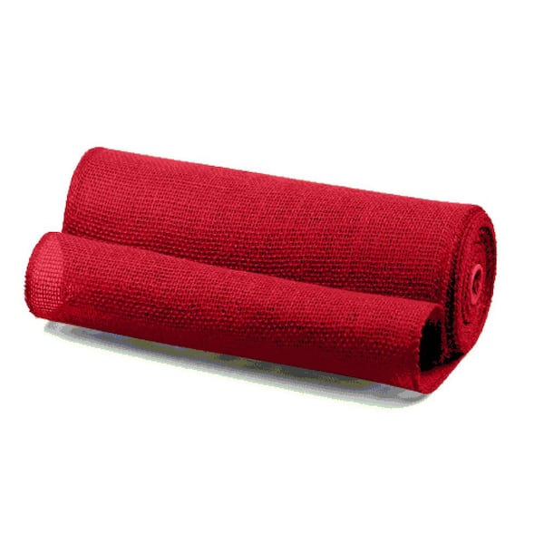 Wellco 60 in. x 30 ft. Red Natural Burlap Roll for Weed Barrier, Garden Decorations, Holiday Decorations, Party Decor