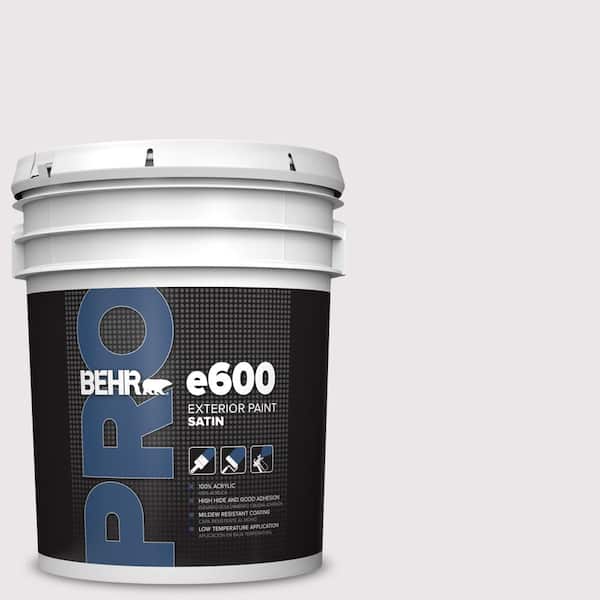 BEHR PRO 5 gal. #PR-W03 Melodic White Satin Exterior Paint