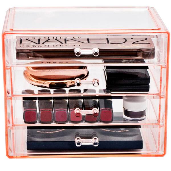 Sorbus Black Clear Makeup & Jewelry Storage Case at Nordstrom