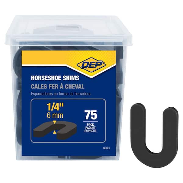 1/4 in. Horseshoe Shim Tile Spacers for Marble, Granite, and Stone Floor and Wall Installations (75-Pack)