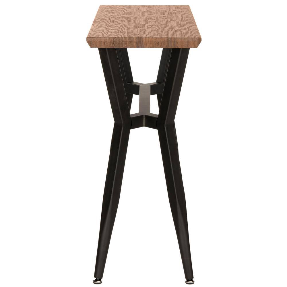 Andrew Black and Brown Rectangular Console Table
