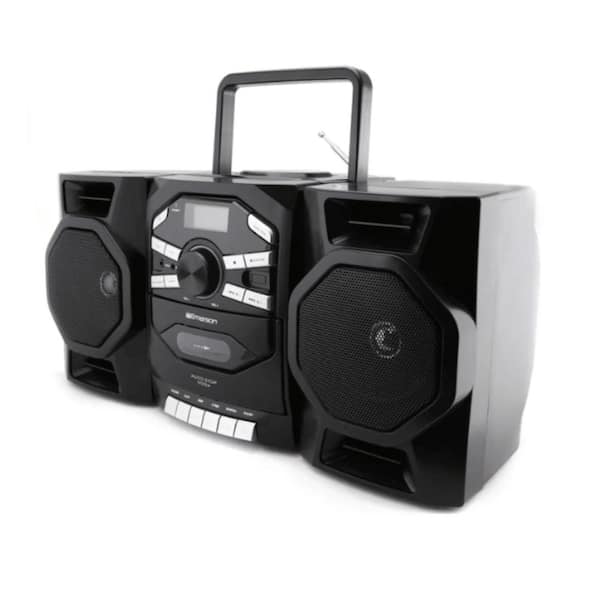 Portable CD and Cassette Stereo Boombox with AMFM Radio