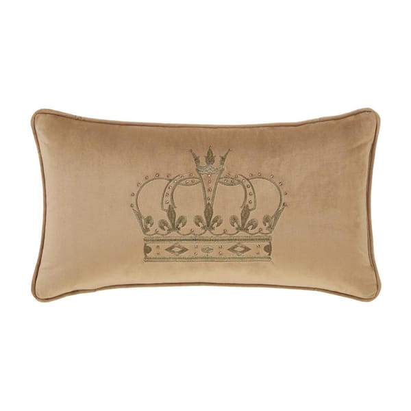 Unbranded Toulhouse Crown Polyester Crown Boudoir Throw Pillow 15X20"