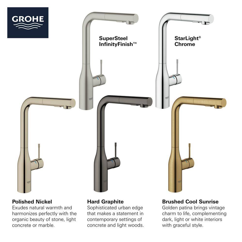 Modern Black Brass Kitchen Faucet with Pull-out Spray