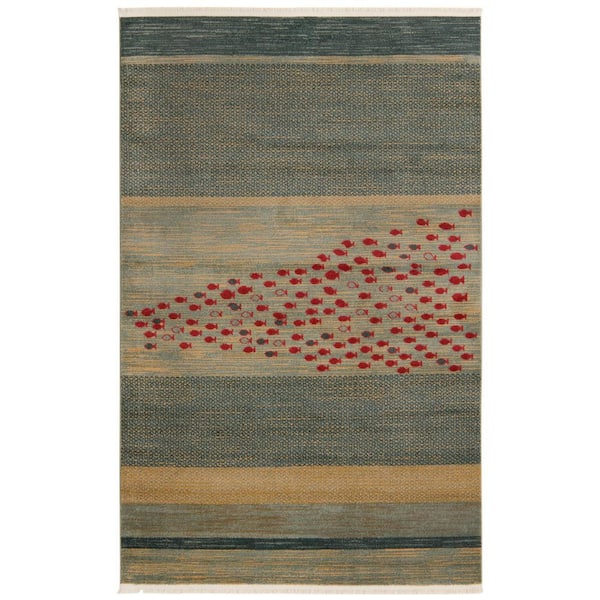Unique Loom Fars Jordan Light Blue 5' 0 x 8' 0 Area Rug