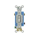 15 Amp Industrial Grade Heavy Duty 3-Way Toggle Switch, Gray
