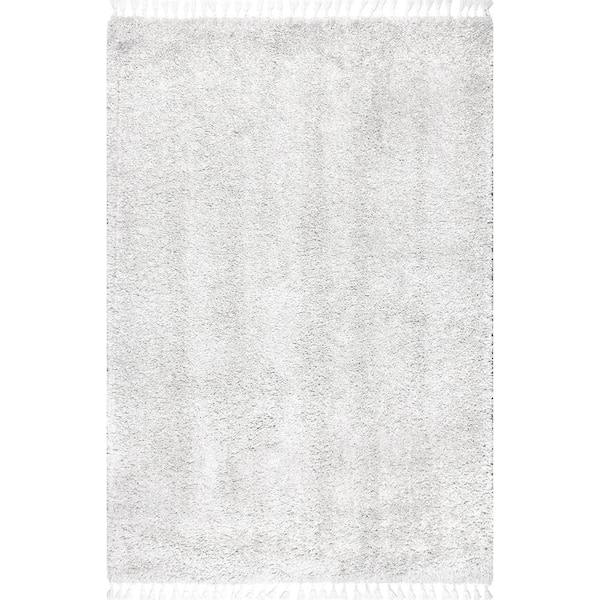 StyleWell Casual Plush Shag Neva Ivory 10 ft. x 14 ft. Area Rug