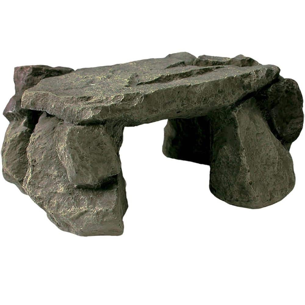 Afoxsos Plastic Rock Formation Reptile Terrarium Shale Rock Den Decor for Aquarium and Tanks 9 in. x 6.5 in. x 3.5 in.