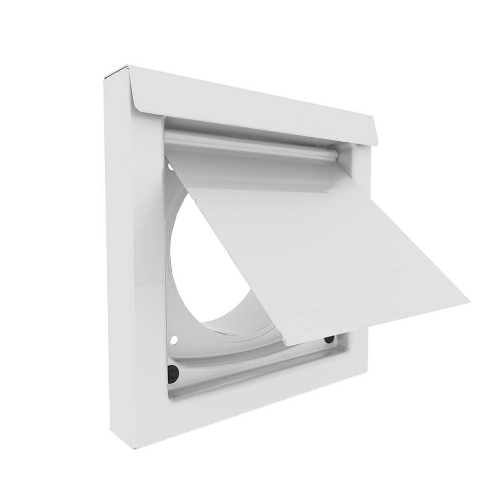 Reviews for DryerWallVent 4 in. Powder Coated Steel White Wall Vent for ...