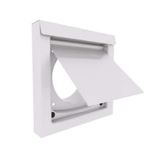 Dryer Wall Vent 4 in. Powder Coated Steel White