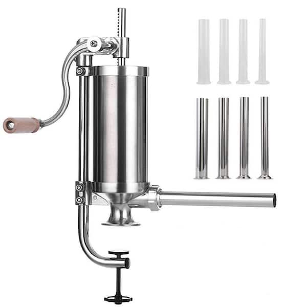 Vertical Sausage Stuffer, Stainless Steel Homemade Meat Filling Machine, Heavy Duty Sausage Maker with Stuffing Tubes