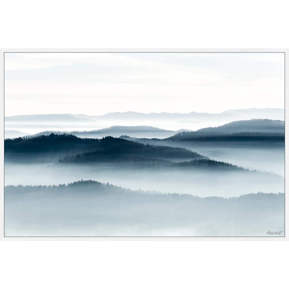 Foggy Valley by Marmont Hill Floater Framed Canvas Nature Art Print 20 in. 