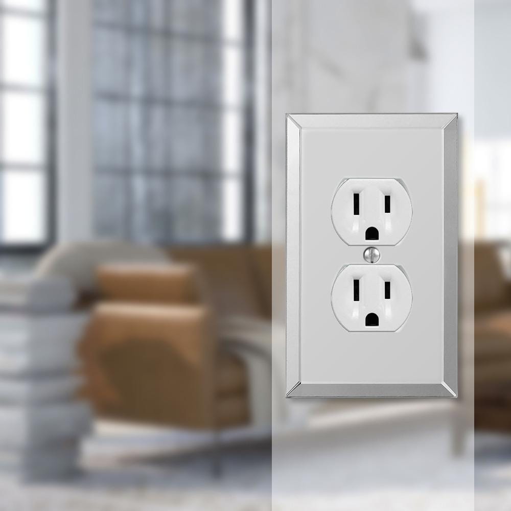 Clear Acrylic 1-Gang Duplex Outlet Wall Plate