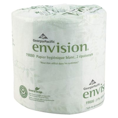 Envision White Embossed Bathroom Tissue 2-Ply (550 Sheets per Roll)