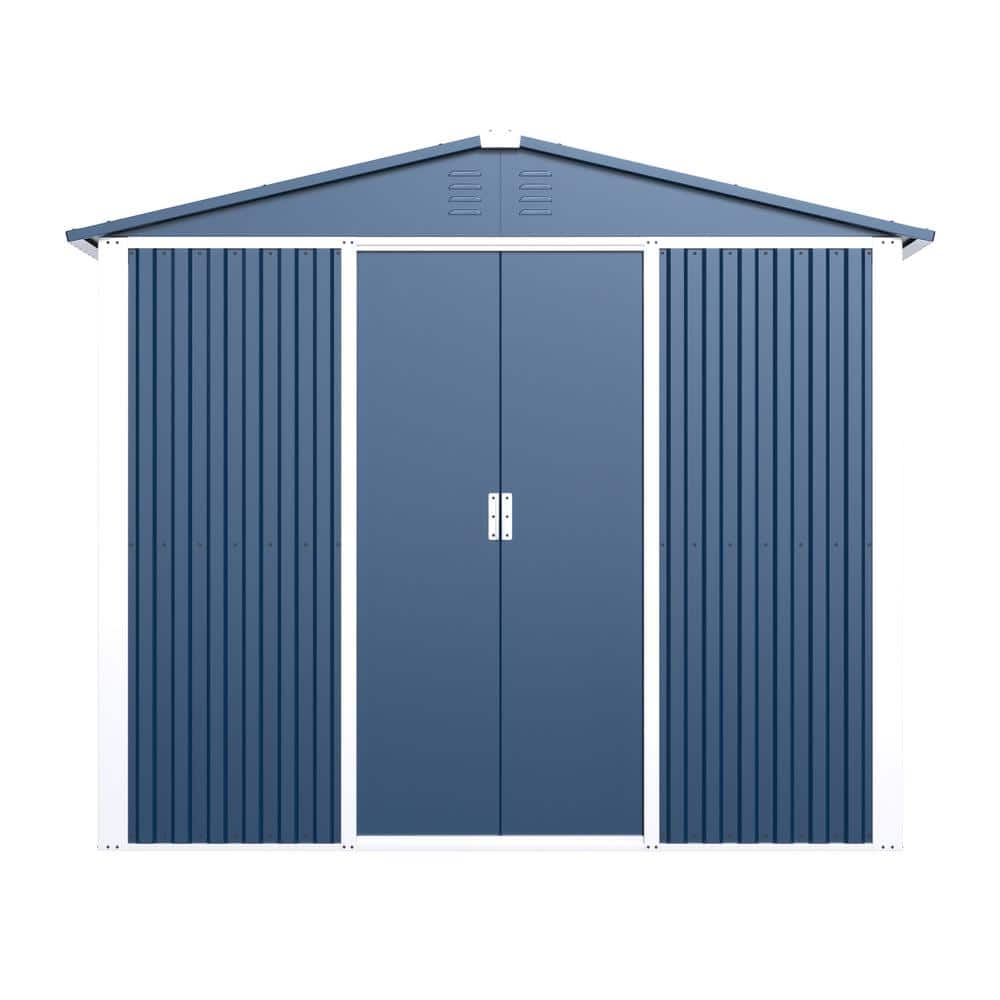 Professional Install Metal Shed 8.6 ft. W x 6.3 ft. D Metal Shed with Slidi