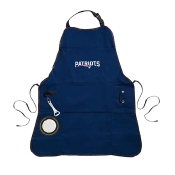 Team Sports America New England Patriots NFL 24 in. x 31 in. Cotton Canvas 5-Pocket Grilling Apron with Bottle Holder