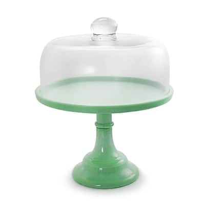 glass cake dish with lid