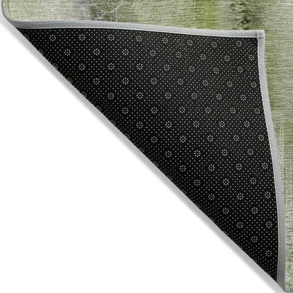 Sage 5 ft. x 8 ft. Woven Border Polyester Rectangle Indoor / Outdoor Area Rug