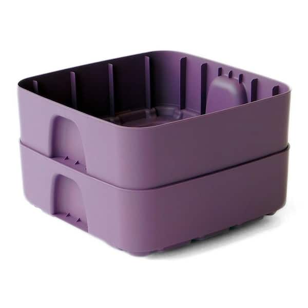 FCMP Outdoor The Essential Living Composter 76.8 oz. Worm Composter Expansion Tray Set in Plum