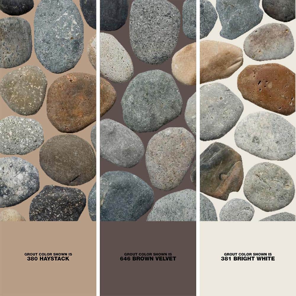 Classic Pebble Gray Blend Natural Stone Mosaic Floor and Wall Tile