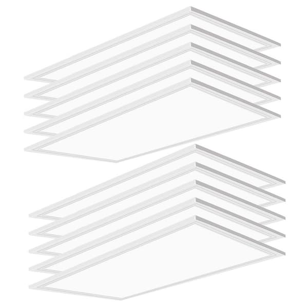 Bieuoram 2 ft. x 4 ft. 7800 Lumens Integrated LED Panel Light, 5000K Soft Color, 10-Pack, ETL Listed