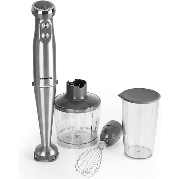 JEREMY CASS 12Speed Silver Stainless Steel Immersion Blender with
