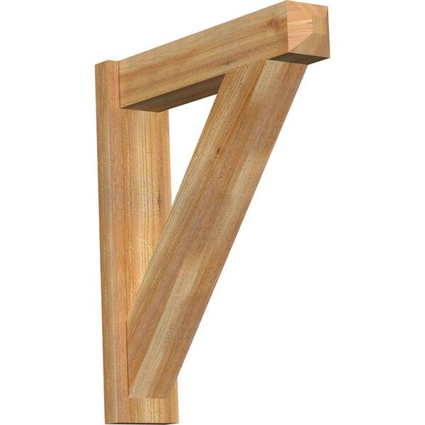 Ekena Millwork 6 in. x 30 in. x 26 in. Western Red Cedar Traditional Craftsman Rough Sawn Outlooker