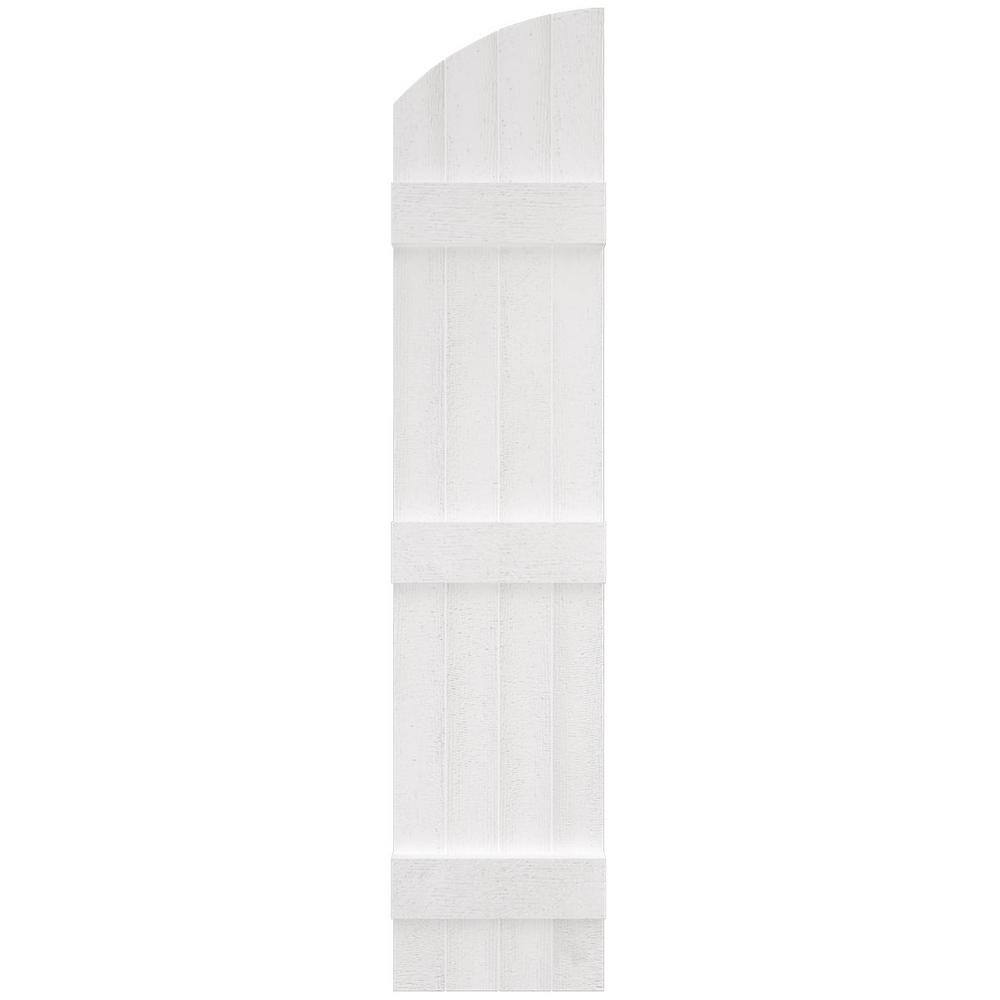 White Vinyl 73" Board and Batten Exterior Shutters