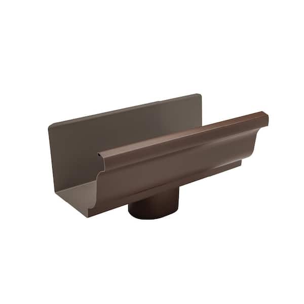 3 in. x 4 in. Brown Aluminum Downspout A-Elbow