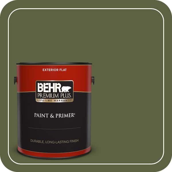 BEHR PREMIUM PLUS 1 gal. #S360-7 Down-to-Earth Flat Exterior Paint & Primer