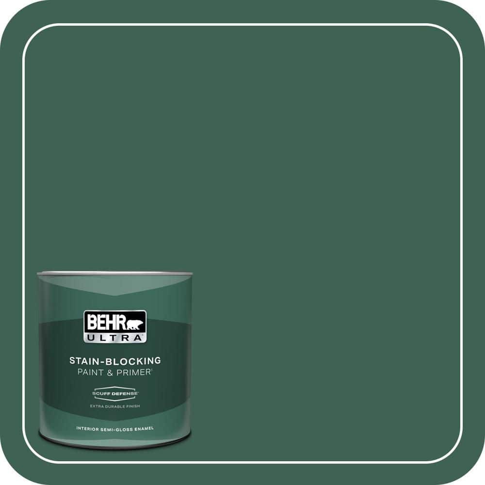 1 qt. #M430-7 Green Agate Extra Durable Semi-Gloss Enamel Interior Paint & Primer price history on PriceWatchPro