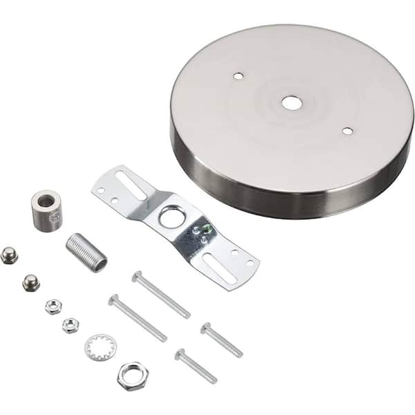 Unbranded 4-3/4 in. Dia and 7/16 in. Center Hole, Brushed Nickel Finish, Chandelier Fixture Canopy Kit