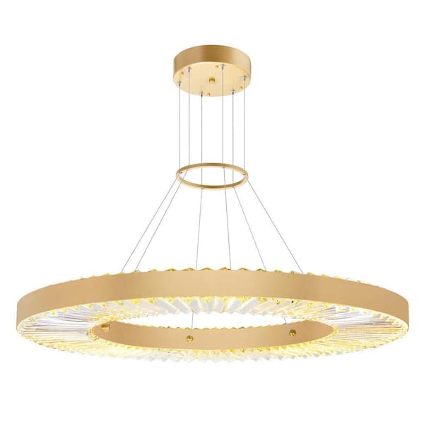 Bjoux 1 Light Integrated LED Pendant Light With Sun Gold Finish