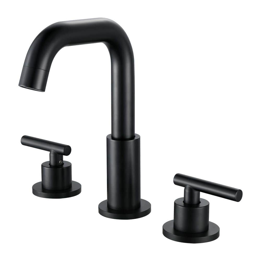 8 in. Widespread Double Handle Bathroom Faucet in Black price history on PriceWatchPro